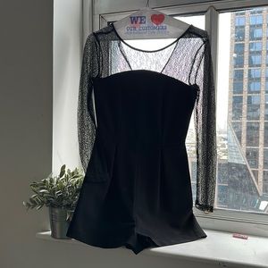Top shop size 4 black romper long sleeve one piece